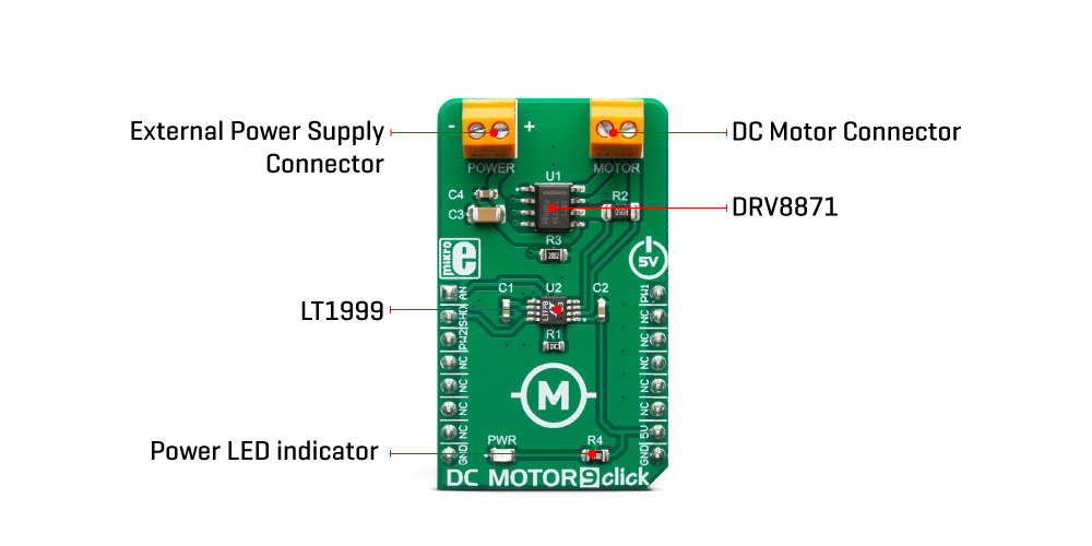 Mikroe Motor Control DC Motor 9 Click